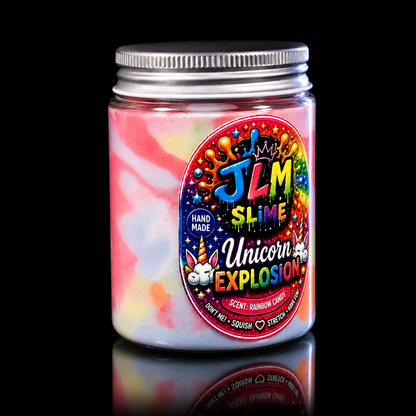 Unicorn Explosion jar angle view