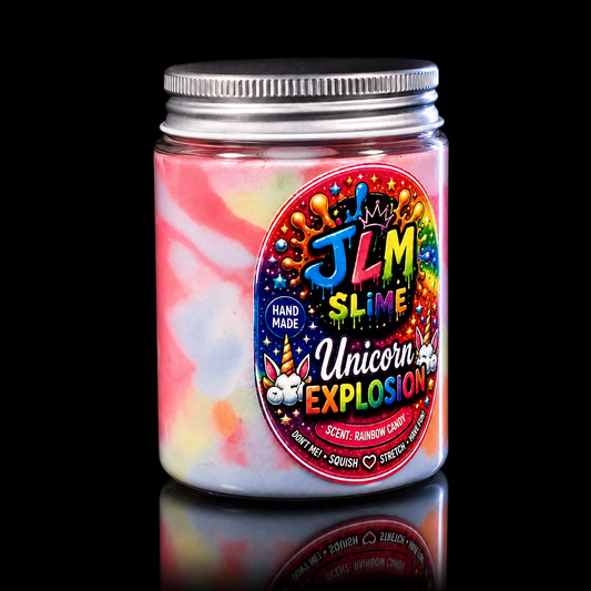 Unicorn Explosion jar angle view