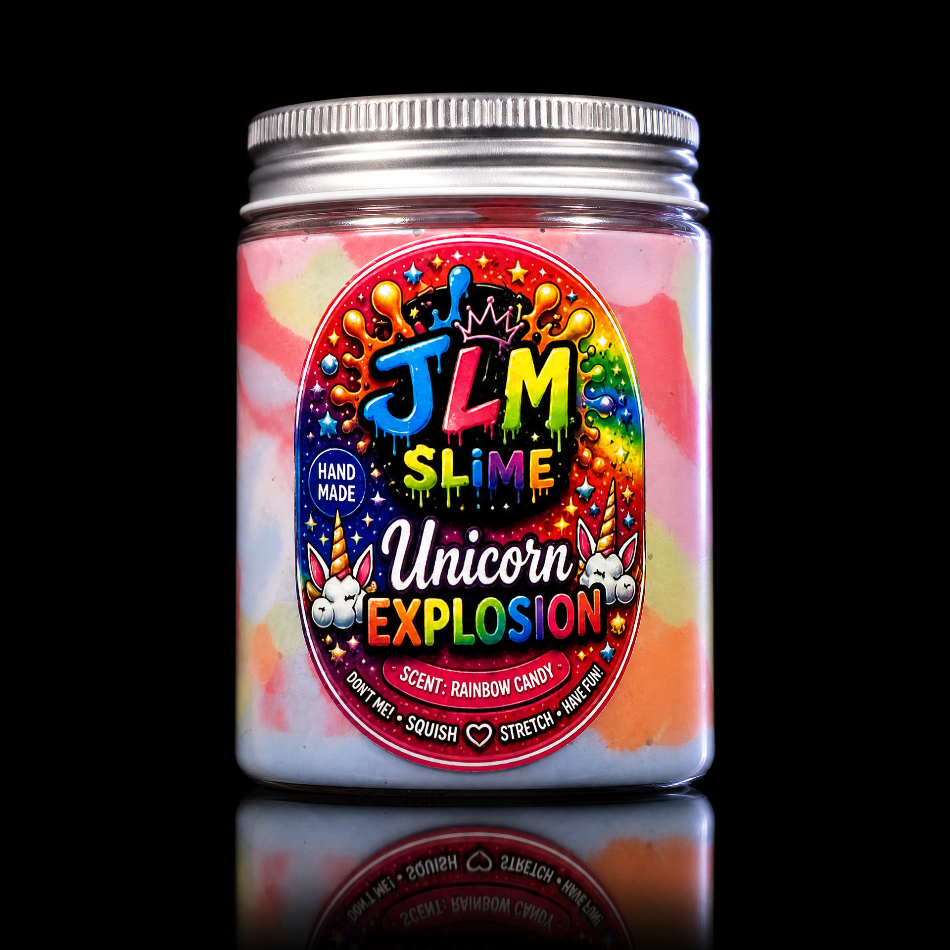 Unicorn Explosion slime jar