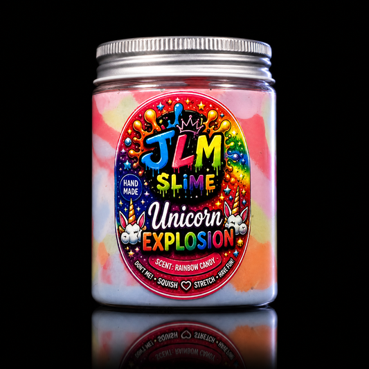 Unicorn Explosion slime jar